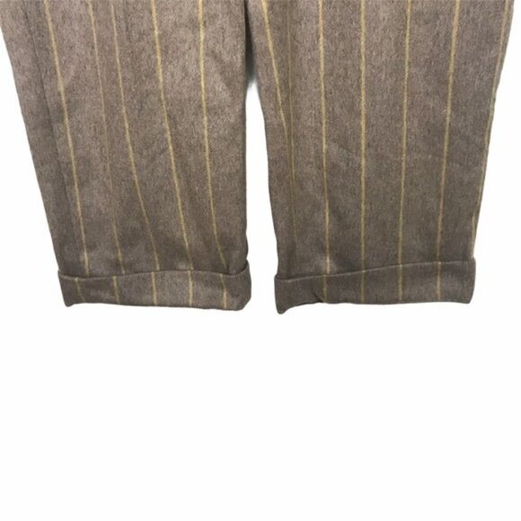 & Other Stories Tan Pinstripe Cape Blazer & Trouser Set Size 4 - Picture 13 of 16